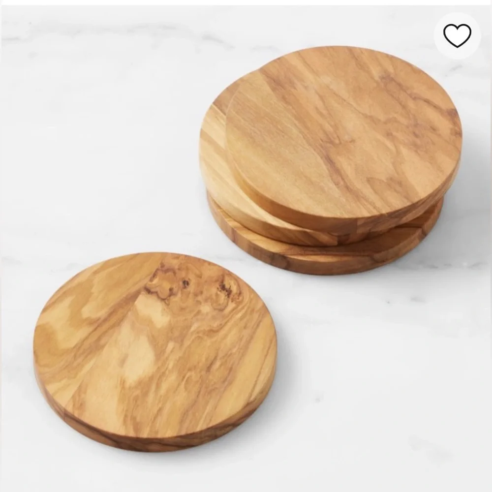 Williams Sonoma olivewood coasters